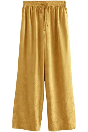 Next Anzughose Satin-Jacquardhose mit weitem Beinschnitt (1-tlg) - Verkäufer: Germany GmbH