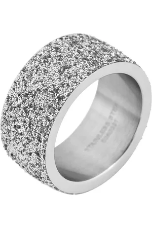 Akzent Fingerring Sparkling Sea aus Edelstahl, , Gr. 54-62, sandmatt (Einzeln), Damen Ring - Verkäufer: Shaghafi GmbH