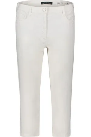 Betty Barclay Stoffhose Sommerhose Slim Fit Saumschlitz