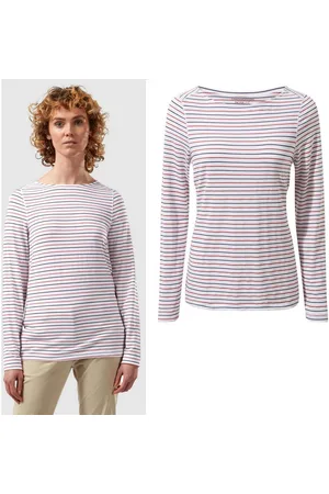 Craghoppers Kurzarmshirt - NosiLife Erin - Damen Shirt Longshirt, navy rot - Verkäufer: hive outdoor