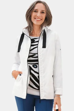 GOLDNER Outdoorjacke Jacke mit liebevollen Raffungen und versteckter Kapuze Ohne - Verkäufer: