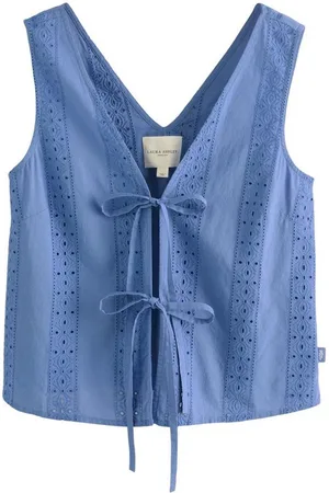 Laura Ashley Blusentop Strand-Trägertop mit Lochstickerei (1-tlg) - Verkäufer: Next Germany GmbH