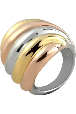 Akzent Fingerring Lissa aus Edelstahl, tricolor, Gr. 52 - 62 (Einzeln), Damen Ring - Verkäufer: Shaghafi GmbH
