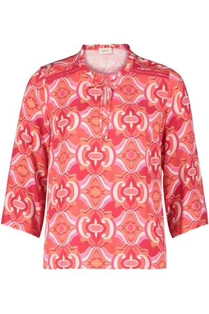 Cartoon Schlupfbluse Casual-Bluse mit Rüschen