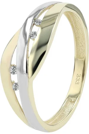 Akzent Fingerring Velma 333/- Gold mit Zirkonia, 8 Karat, bicolor, Gr 50 - 60, (Einzeln) - Verkäufer: Shaghafi GmbH