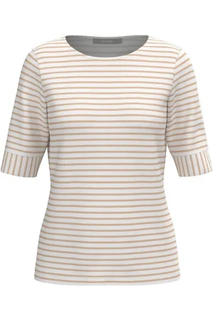 Bianca Kurzarmshirt DINIA im Ringel-Look in angesagter Trendfarbe - Verkäufer: