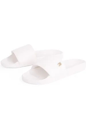 Tommy Hilfiger TH MONOGRAM POOLSIDE Pantolette, Bequemschuh, Sommerschuh, Schlupfschuh mit TH-Schmuckelement