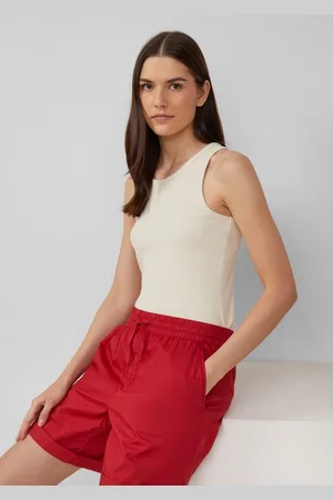 QS by s.Oliver Shirttop Ripp-Top im Slim Fit mit Stickerei Logo - Verkäufer: