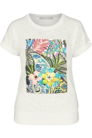 Bianca Print-Shirt JOLIE mit coolem Frontmotiv und Pallietten-Applikation - Verkäufer: