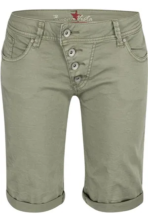 Buena Vista Stretch-Jeans MALIBU SHORT aloe 888 B5025 4003.7143 - Stretch Twill - Verkäufer: Jeans-Manufaktur