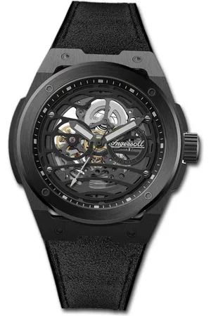 INGERSOLL 1892 Quarzuhr Herrenuhr Alcantara , (Analoguhr), Herrenuhr PUR/Alcantaraarmband , rundes Gehäuse, groß (48mm) - Verkäufer: Fit4Style Silberschmuck - IMPPAC