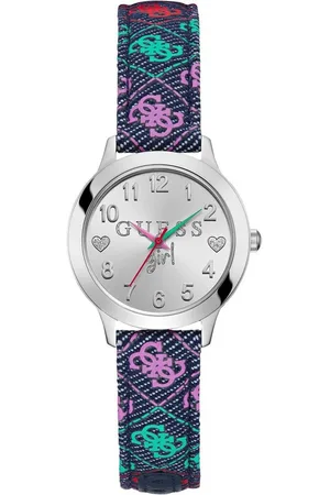 Guess Quarzuhr MANDY GK0005L2, Armbanduhr, Kinderuhr, Mädchenuhr, Textilarmband, Geschenk