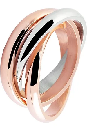 Akzent Fingerring Anea aus Edelstah, bicolor roségoldfarben/silberfarben 52-62 (Einzeln), Damen Ring - Verkäufer: Shaghafi GmbH