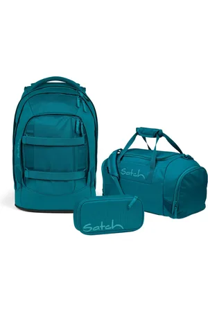 Satch Schulranzen Schulrucksack-Set PACK Deep Petrol 3-teilig, Kollektion 2024 (3-teilig), Laptop-Fach, Your-Size-System, Schulranzen - Verkäufer: DSBO