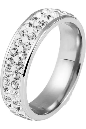Akzent Fingerring Dalika Edelstahlringe mit Steinen in Box, 36 Stk/Box, Gr. 16-20 (Einzeln) - Verkäufer: Shaghafi GmbH
