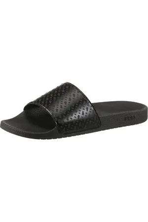HUGO BOSS Aryeh_Slid Badepantolette Sommerschuh, Strandschuh, Badeschuh, Schlappen zum Schlupfen