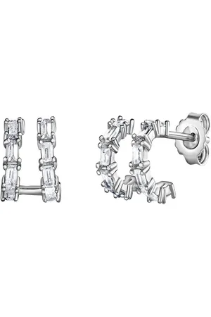 vivance collection Paar Ohrstecker 925-Sterling Silber rhodiniert Zirkonia