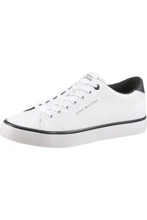 Tommy Hilfiger TH HI VULC CORE LOW LEATHER Sneaker, Freizeitschuh, Halbschuh, Schnürer mit gepolstertem Schaftrand