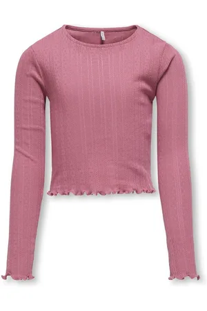 ONLY Langarmshirt KOGCARLOTTA L/S TOP (1-tlg) Wellsaum - Verkäufer: Familiennestkindermode