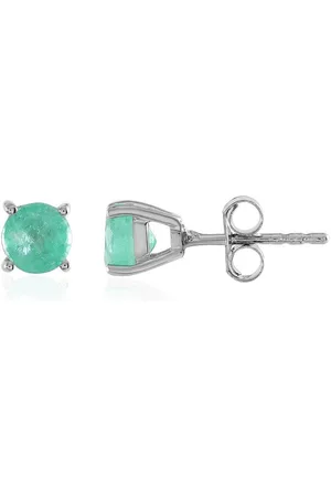 Cavill Ohrring-Set Russische 1,082 ct Smaragd-Ohrringe aus platiniertem Silber (2-tlg) - Verkäufer: Juwelo Deutschland GmbH