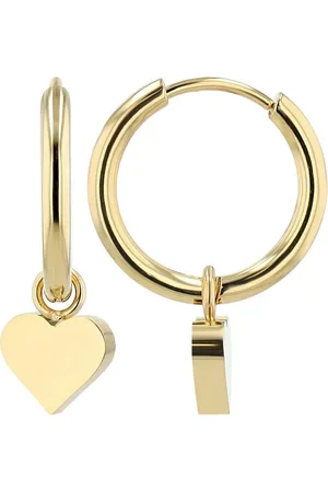 Akzent Ohrring-Set Samira "Samira" Edelstahl Creole mit Herz Anhänger (abnehmbar), (Paar) - Verkäufer: Shaghafi GmbH