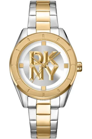 DKNY Quarzuhr Chambers Midi - Zweifarbiger Silber- und Goldton, (Set) - Verkäufer: Diademita