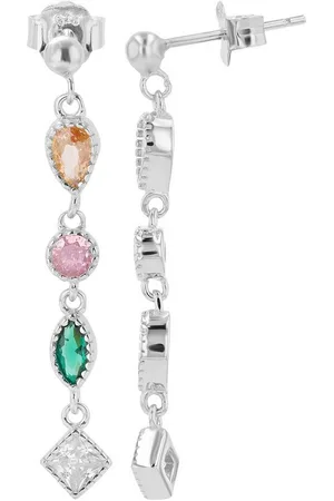 Akzent Ohrring-Set Vada "Vada" 925/- Echt Silber Ohrstecker/ Ohrhänger, bunte (Paar) - Verkäufer: Shaghafi GmbH