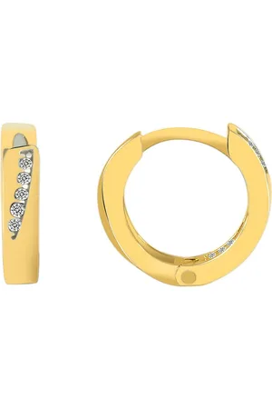 Akzent Ohrring-Set Venla 333/- Gold Klapp-Creolen "Venla", Zirkoniabesatz, Gelbgold, (Paar, inkl. Schmuckbox), Damen Ohrring - Verkäufer: Shaghafi GmbH