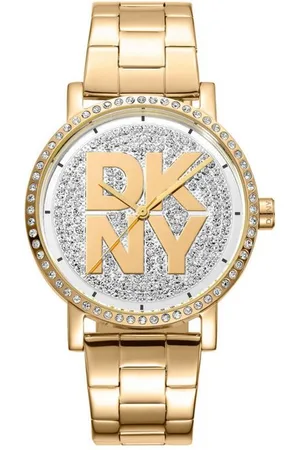 DKNY Armband Damenarmbanduhr Soho Logo Gold (Set) - Verkäufer: Diademita