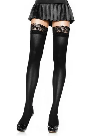 Leg Avenue Overknees Halterlose Strümpfe mit Spitzensaum Sinnlich verführerisches Accessoire, das Stil und Eleganz vereint - Verkäufer: MASKWORLD