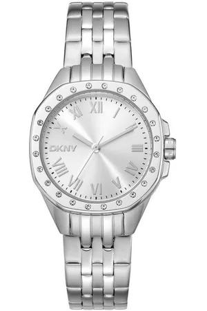 DKNY Quarzuhr Damenuhr Mit Silbernem Zifferblatt, (Set) - Verkäufer: Diademita