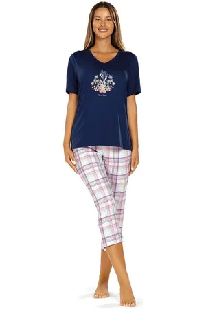 Comtessa Schlafanzug Feeling Good (Set, 2 tlg., 2-teilig) Damen Pyjama 2-teilig 7/8 Hose Baumwolle große Größen - Verkäufer: chic4home