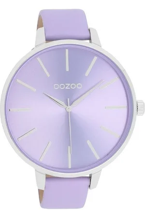 Oozoo Quarzuhr XL Damenuhr C11072 Flieder Lederband 48 mm C11072 - Verkäufer: Jäckle Uhrenhandel e.K.