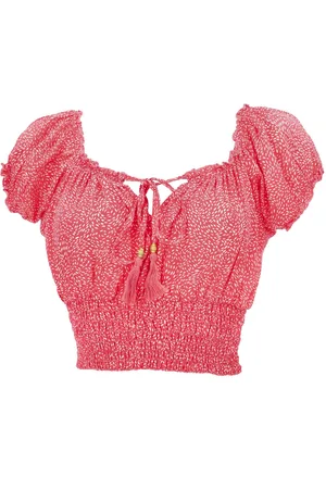 GURU-SHOP Longbluse Blusentop Boho chic, seidige Hippie Bluse -.. alternative Bekleidung - Verkäufer: