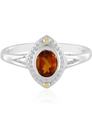 Cavill Goldring Chic Madeira Citrin 925 Silber Ring, Gold Akzente (1-tlg) - Verkäufer: Juwelo Deutschland GmbH