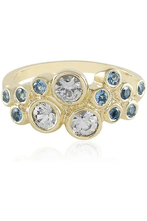 Cavill Goldring Madagaskar Weißer Saphir & Aquamarin 9K Gold Ring, 0,967 ct (1-tlg) - Verkäufer: Juwelo Deutschland GmbH