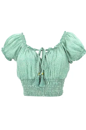 GURU-SHOP Longbluse Blusentop Boho chic, seidige Hippie Bluse - alternative Bekleidung - Verkäufer: