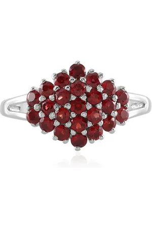 Cavill Silberring Tansanischer Rubin Cluster Silber Ring, plattiert, 1.199ct (1-tlg) - Verkäufer: Juwelo Deutschland GmbH