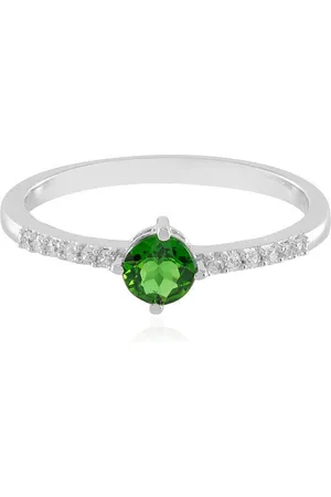 Cavill Silberring Russischer Diopsid & Zirkon Platinplattierter Silberring 0,436 ct (1-tlg) - Verkäufer: Juwelo Deutschland GmbH