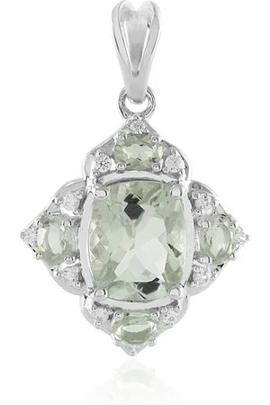 Cavill Anhänger Set Brasilianischer grüner Amethyst & Zirkon Silber-Anhänger, 3,123ct (1-tlg) - Verkäufer: Juwelo Deutschland GmbH