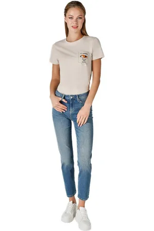 Colins Girlfriend-Jeans Damen Slim Fit Jeanshose in Blau mit normaler Taille und geradem Bein - Verkäufer: MegaMerchant