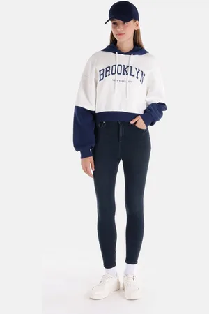 Colins Girlfriend-Jeans Diana Super Slim Fit Hohe Taille Schlankes Bein Dunkelblau Damenhosen - Verkäufer: MegaMerchant