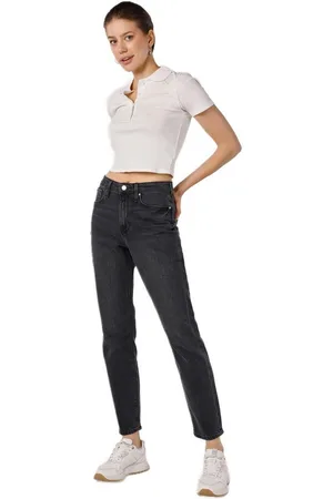 Colins Girlfriend-Jeans Slim Fit, normale Taille, schmales Bein, graue Damen-Jeanshose - Verkäufer: MegaMerchant
