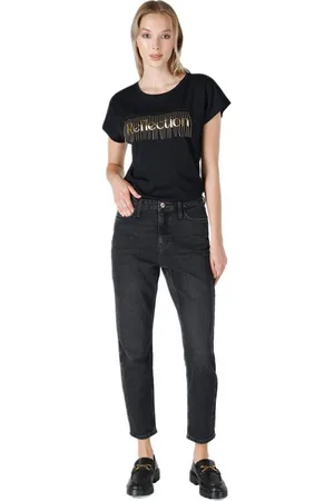 Colins Girlfriend-Jeans Entspannter Schnitt, normale Taille, schwarze Damen-Jeanshose - Verkäufer: MegaMerchant