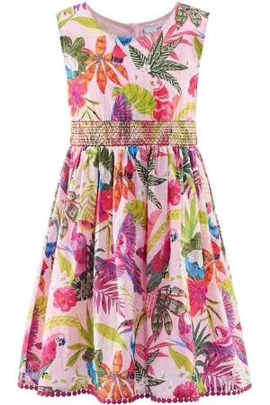 happy girls Sommerkleid Baumwollkleid Sommer ärmellos Papagei (1-tlg) edel - Verkäufer: Familiennestkindermode