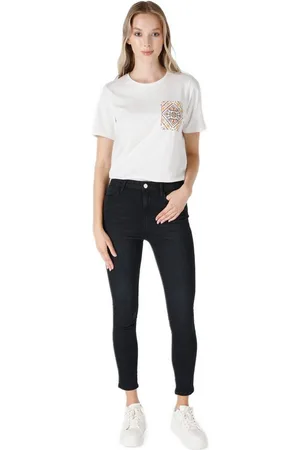 Colins Girlfriend-Jeans 759 Lara Super Slim Fit normale Taille schmales Bein schwarze Damen-Je - Verkäufer: MegaMerchant