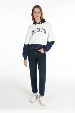 Colins Girlfriend-Jeans Straight Fit High Waist Straight Leg Dunkle Damenjeans - Verkäufer: MegaMerchant