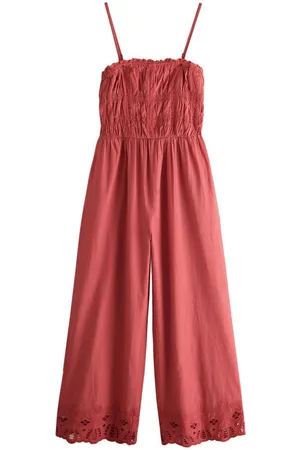 Next Jumpsuit Gesmokter Jumpsuit mit weitem Bein aus Baumwolle (1-tlg) - Verkäufer: Germany GmbH