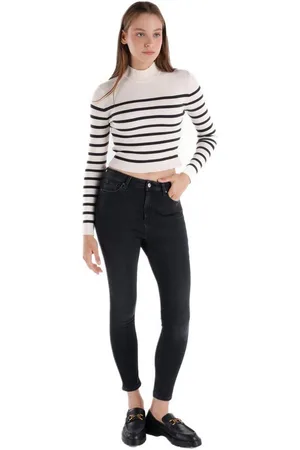 Colins Girlfriend-Jeans 760 Diana Super Slim Fit High Waist Skinny Leg Schwarze Damenhose - Verkäufer: MegaMerchant