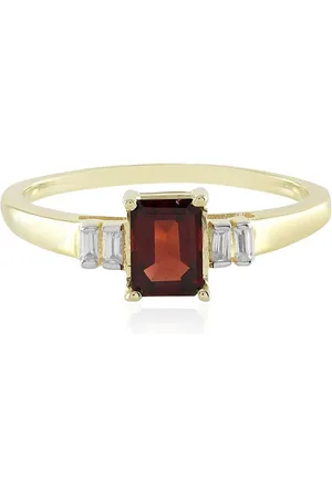 Cavill Silberring Mosambik-Granat & Zirkon Goldplattierter Silberring, 1,88ct (1-tlg) - Verkäufer: Juwelo Deutschland GmbH
